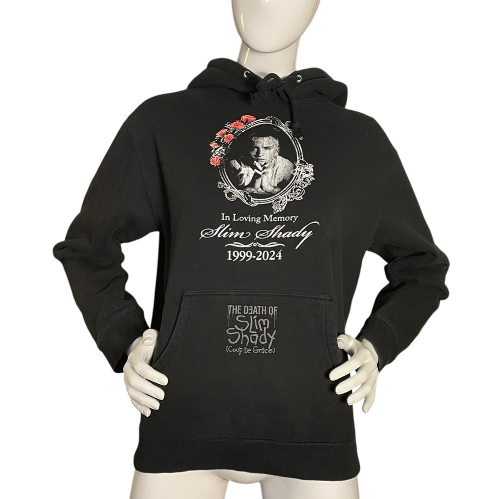 Eminem The Death of Slim Shady Black Graphic Hoodie (S)